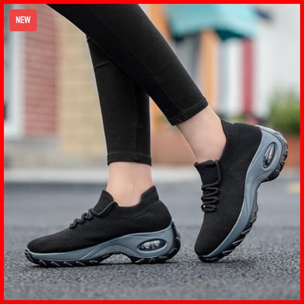 Women's Orthopedic Sneakers with Arch Support Air Cushion Walking Running Shoes - Picture 7 of 7